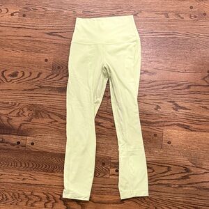 lululemon athletica Light Yellow 3/4 Leggings
